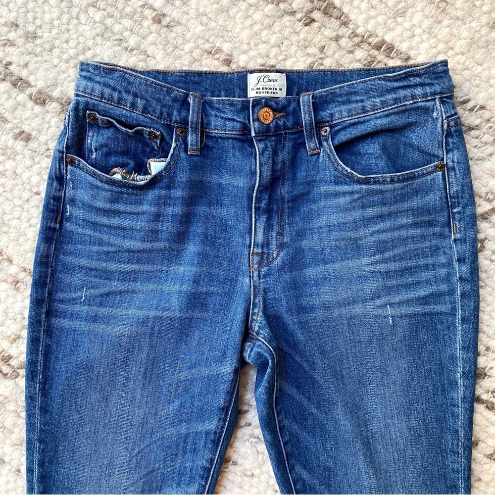 J. Crew Blue Boyfriend Jeans - Picture 4 of 14